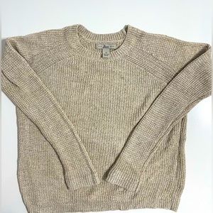 Women’s G. H. Bass Oatmeal Sailor Crewneck Sweater, Sz XS